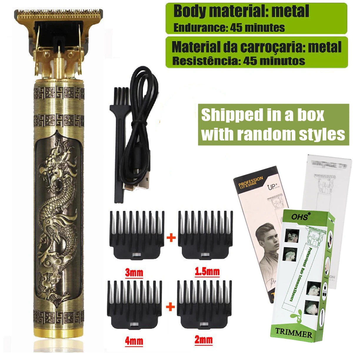 Hair Clipper Body Hair Trimmer Men Haircut Machine 0mm Barber Shaver