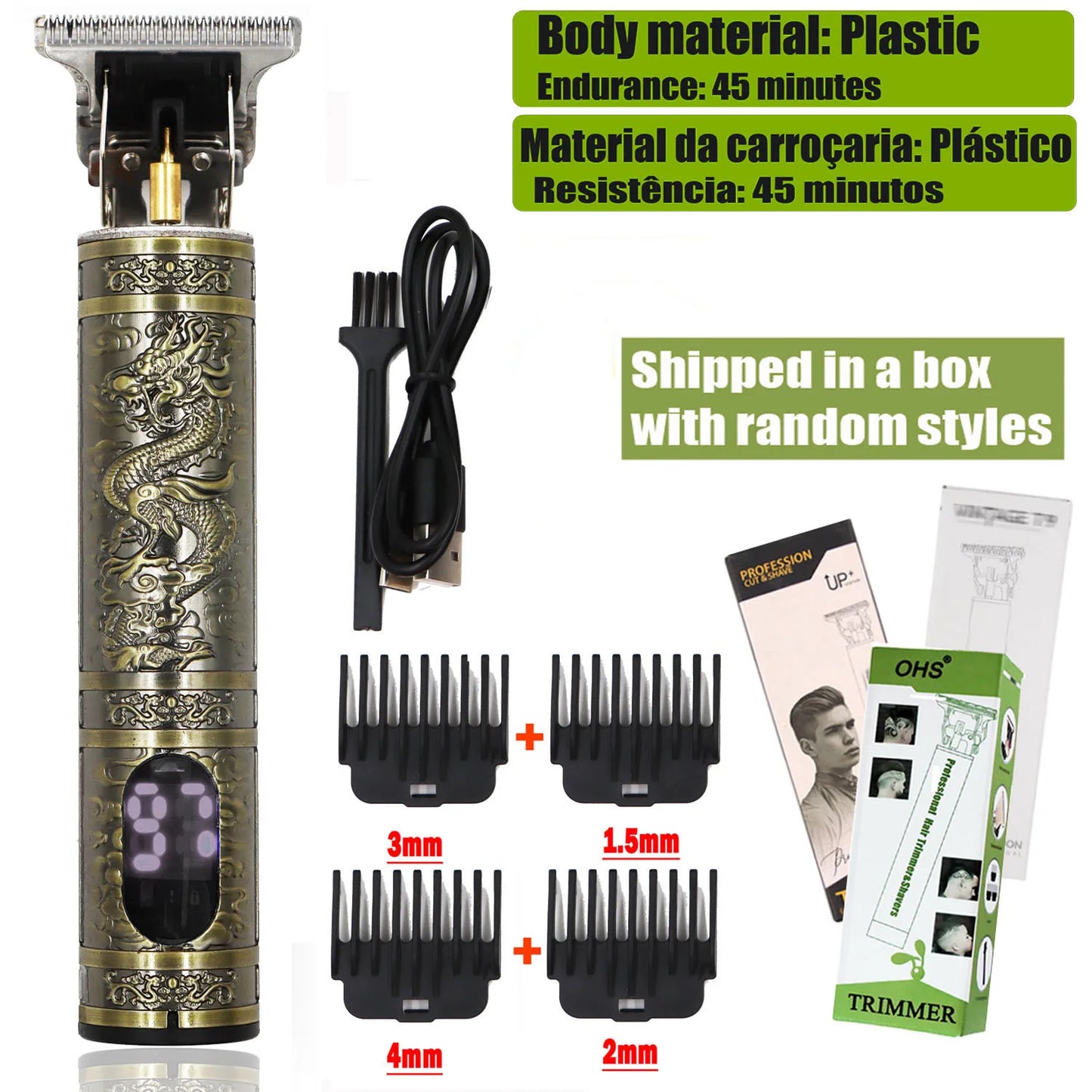 Hair Clipper Body Hair Trimmer Men Haircut Machine 0mm Barber Shaver