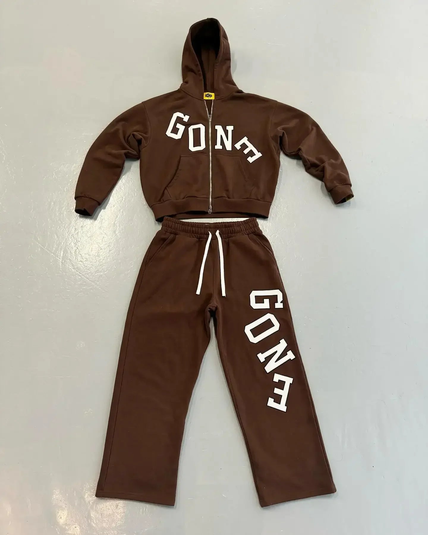 Harajuku Casual American Style Letter Print Streetwear Two Piece Set Hoodies Mens Sweatshirt Y2k Sweatpants Oversized Zip Hoodie