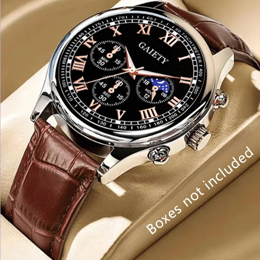 1PCS Fashion Watch Set Business Versatile Retro Quartz Watch