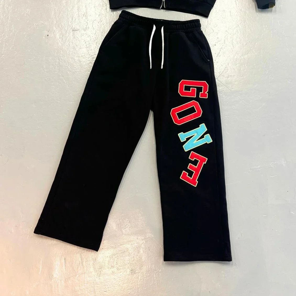 Harajuku Casual American Style Letter Print Streetwear Two Piece Set Hoodies Mens Sweatshirt Y2k Sweatpants Oversized Zip Hoodie
