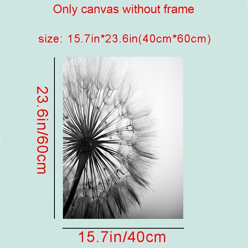 3pcs Black White Dandelion Flower Wall Poster