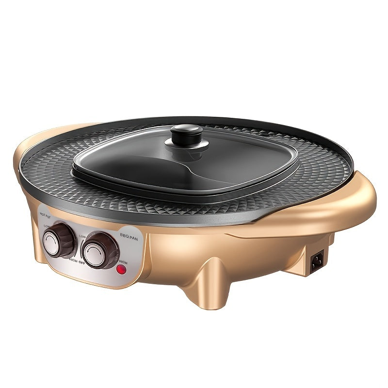 Electric Smokeless BBQ Grill and Hot Pot Duo