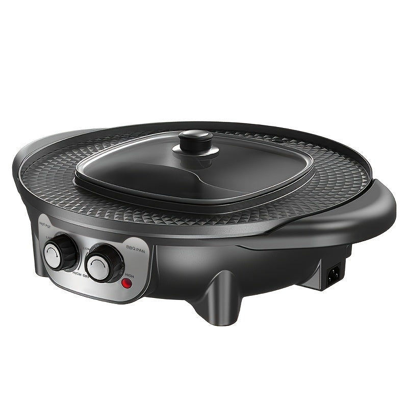 Electric Smokeless BBQ Grill and Hot Pot Duo