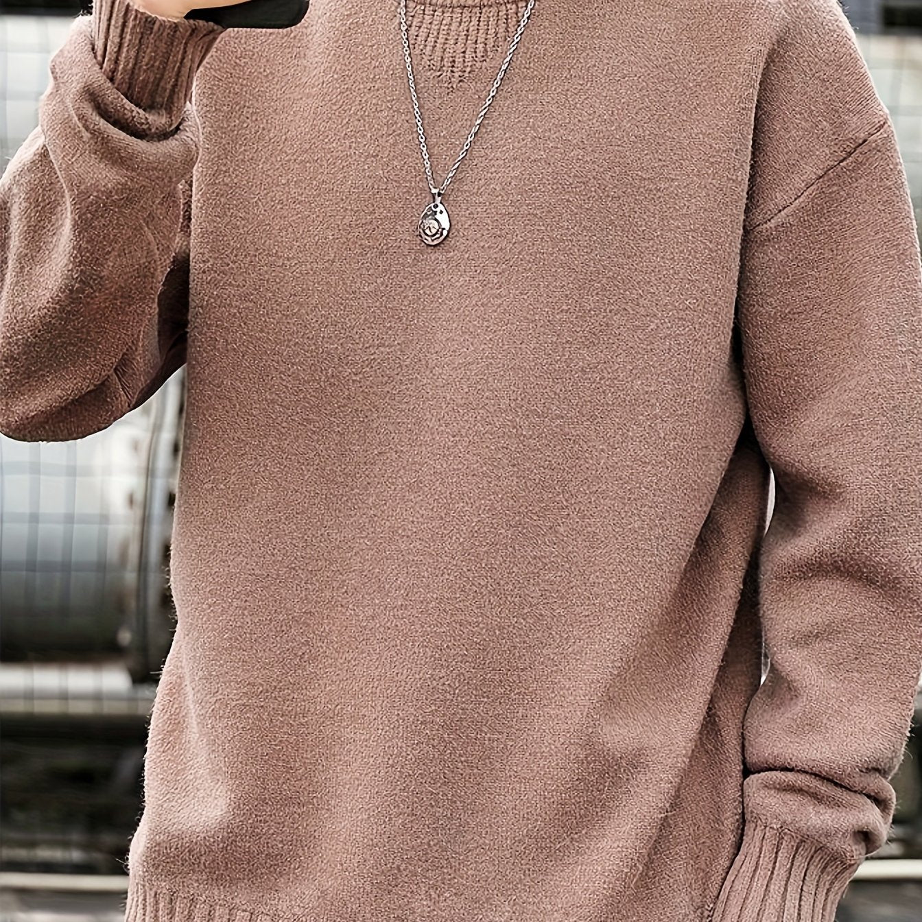 Cozy Knit Crew Neck Sweater - Men