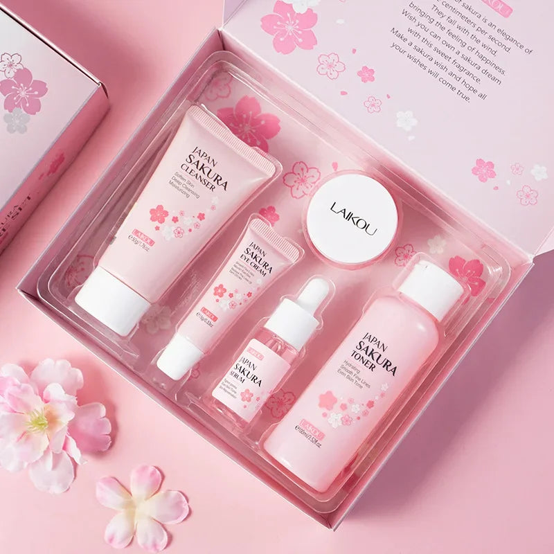 LAIKOU Sakura Kit Skin Care Sets Moisturizing and Reducing Fine Lines Skincare Set