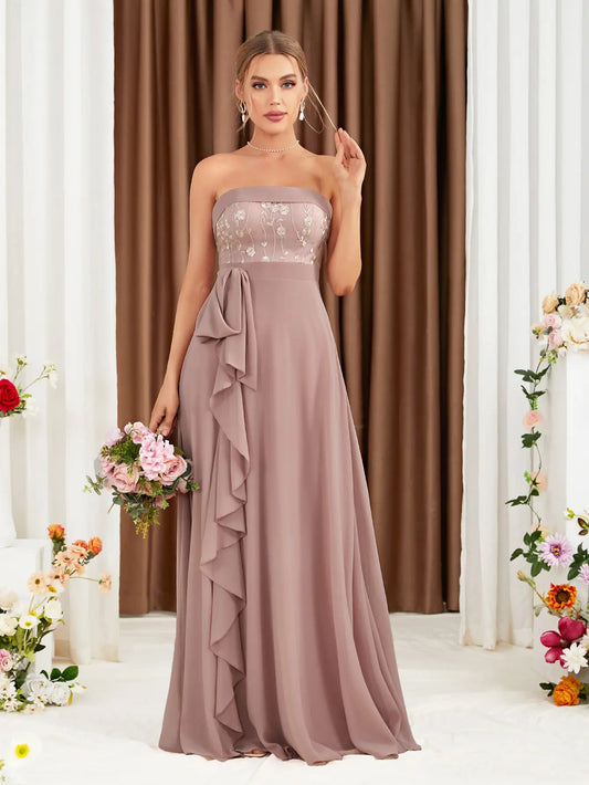 Formal Classic dress- Pink