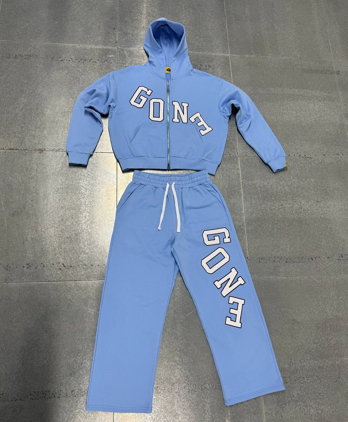 Harajuku Casual American Style Letter Print Streetwear Two Piece Set Hoodies Mens Sweatshirt Y2k Sweatpants Oversized Zip Hoodie