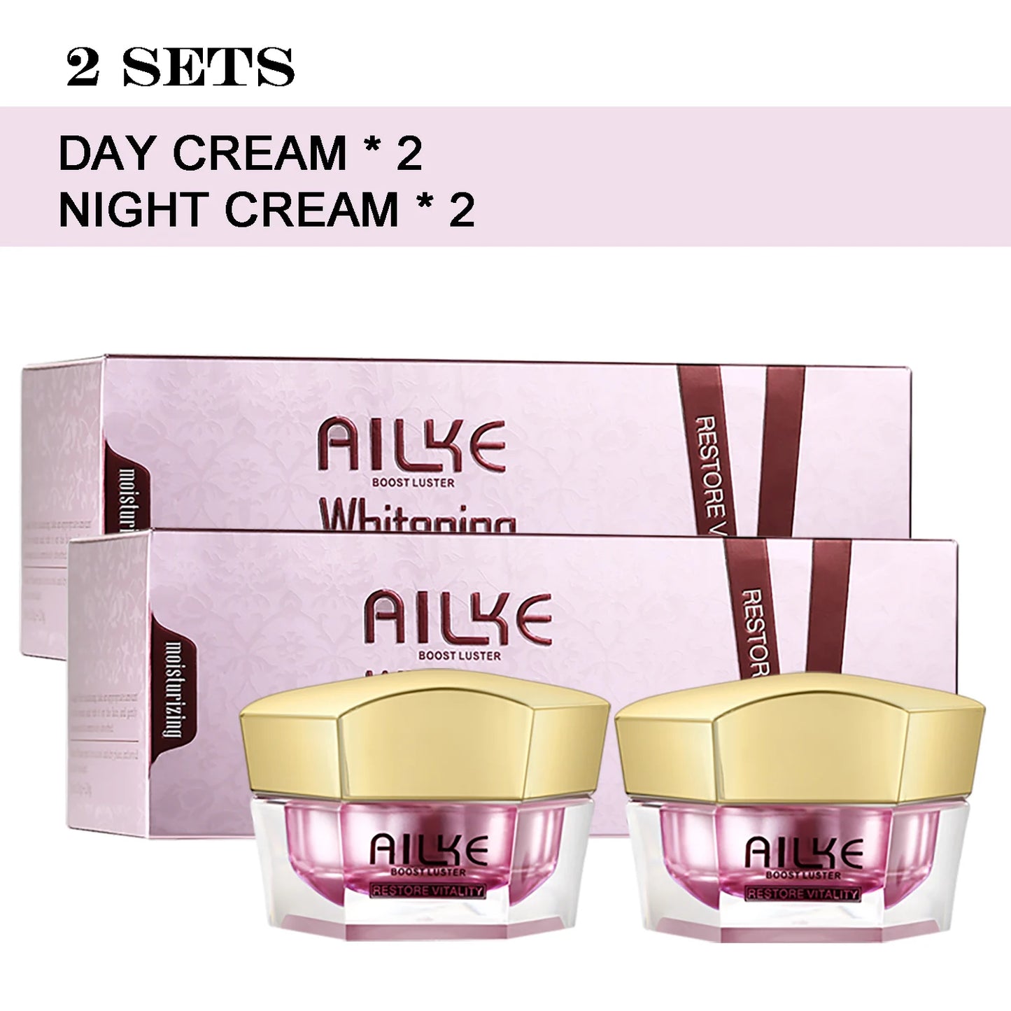 [INDUSTRY] AILKE Lightening Cream, Antioxidant, Glowing, Reduce Spots Whitening Set for All Skin Types