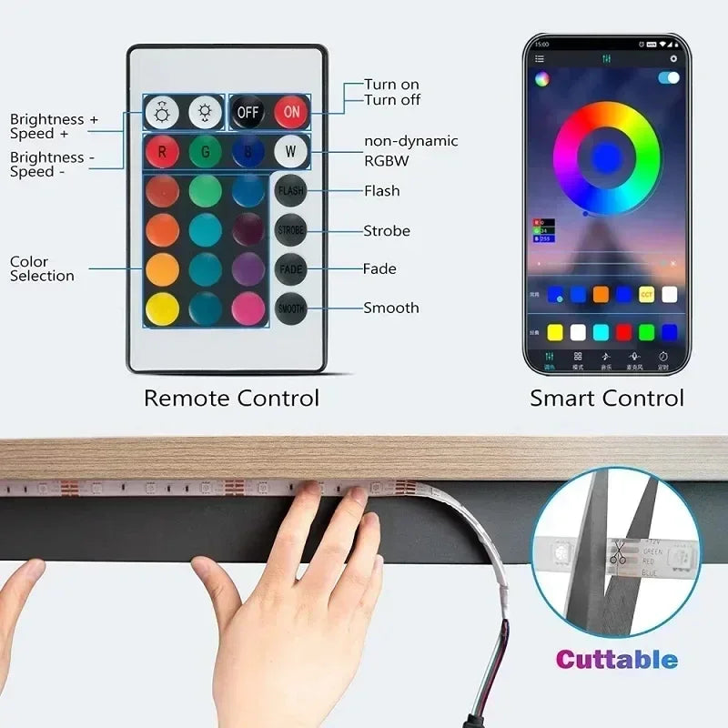 [INDUSTRY] 5V RGB LED Strip Lights Smart Bluetooth