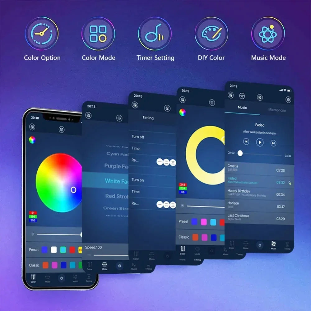 [INDUSTRY] 5V RGB LED Strip Lights Smart Bluetooth