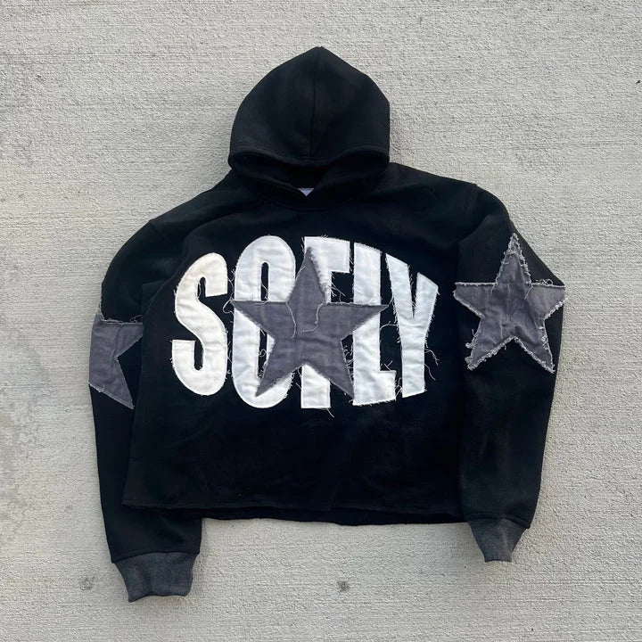 [INDUSTRY] American Fashion Embroidery Oversize Zipper Hoodie Men Y2K