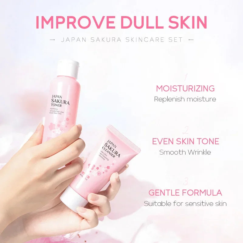 LAIKOU Sakura Kit Skin Care Sets Moisturizing and Reducing Fine Lines Skincare Set