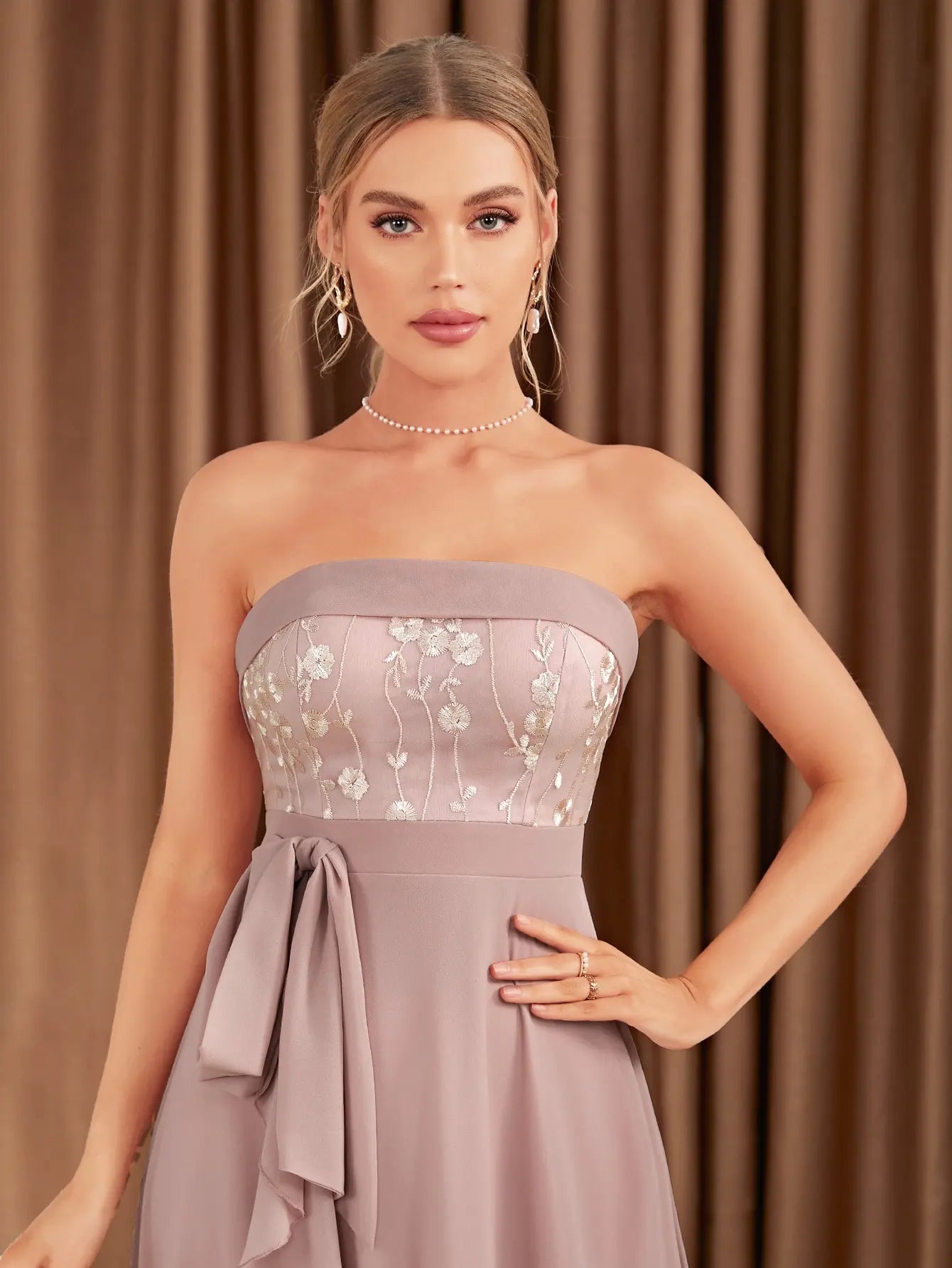 Formal Classic dress- Pink