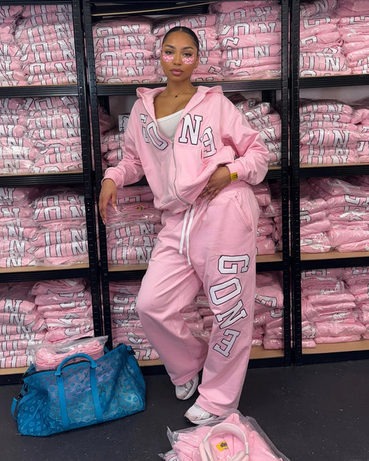 Harajuku Casual American Style Letter Print Streetwear Two Piece Set Hoodies Mens Sweatshirt Y2k Sweatpants Oversized Zip Hoodie