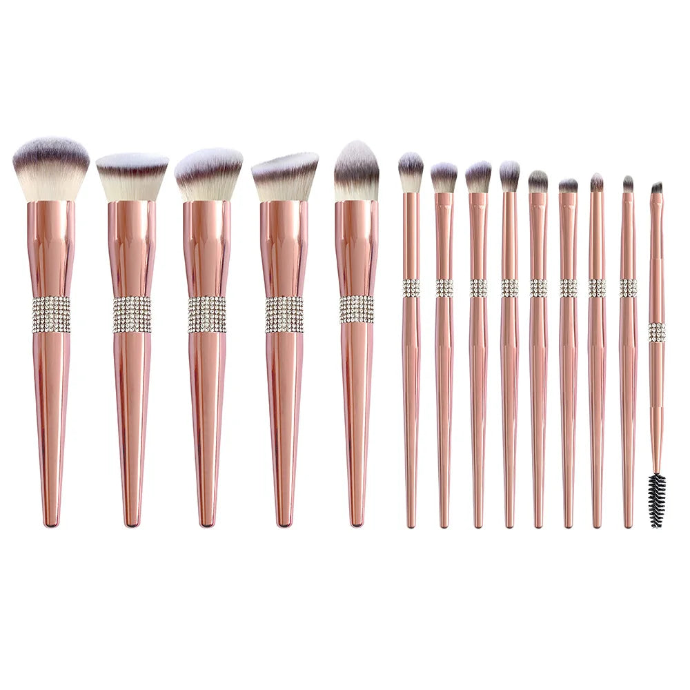 [INDUSTRY] 14pieces Rose Gold Makeup Brushes Set