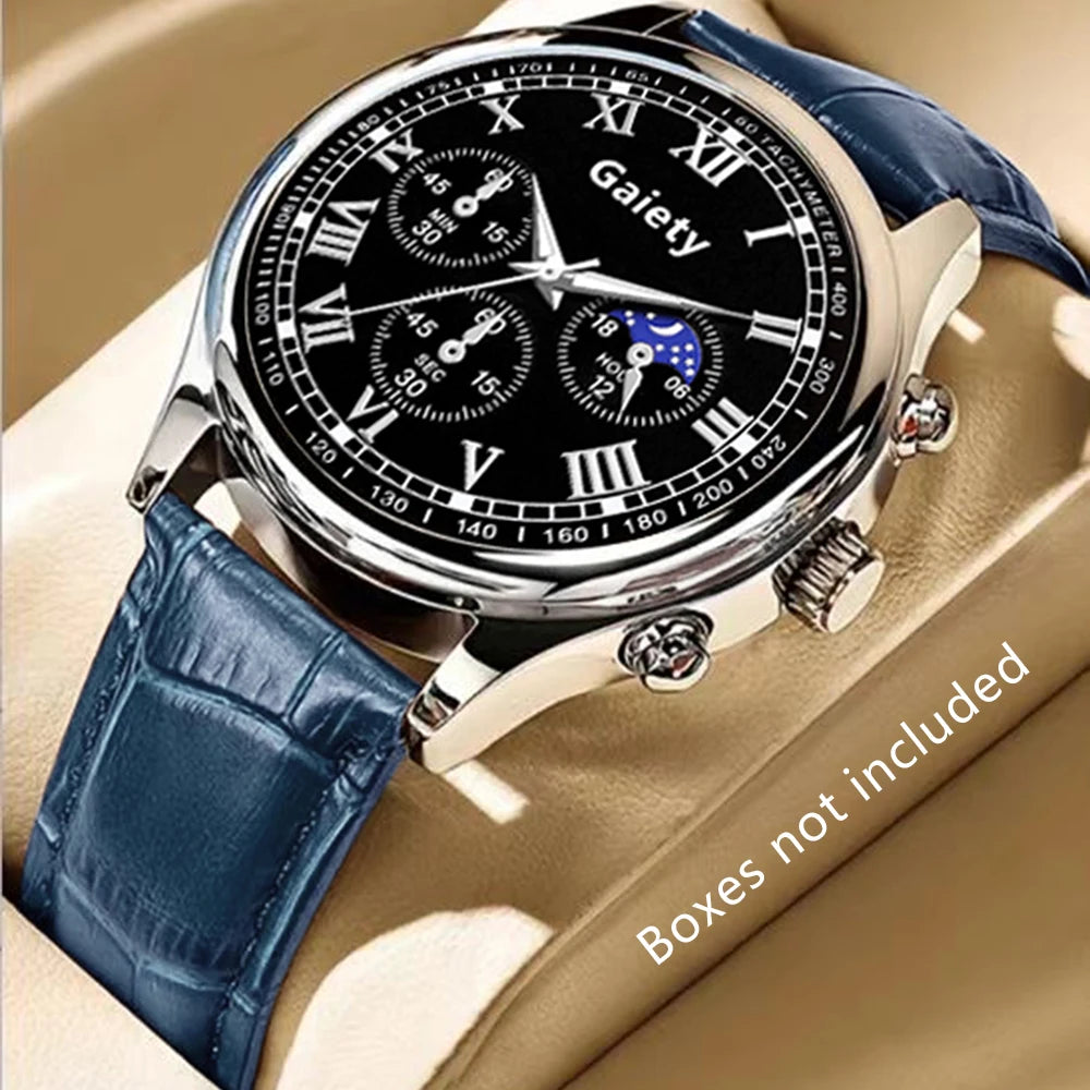 1PCS Fashion Watch Set Business Versatile Retro Quartz Watch