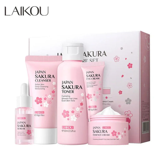 LAIKOU Sakura Kit Skin Care Sets Moisturizing and Reducing Fine Lines Skincare Set