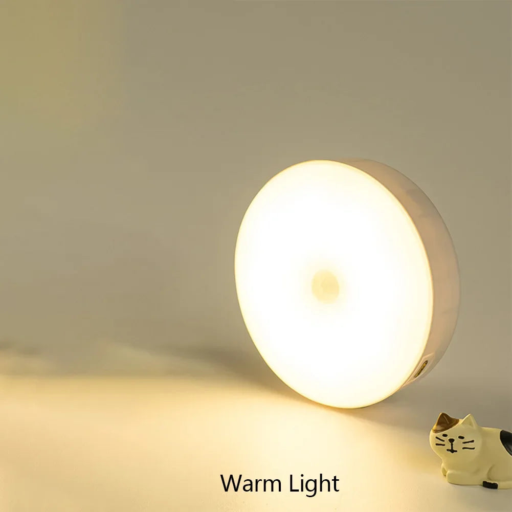 LED Smart Human Body Sensor Night Lamp Automatic Lighting USB Charging