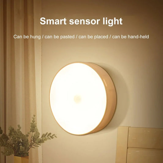 LED Smart Human Body Sensor Night Lamp Automatic Lighting USB Charging