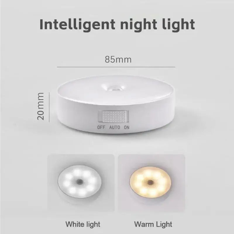 LED Smart Human Body Sensor Night Lamp Automatic Lighting USB Charging