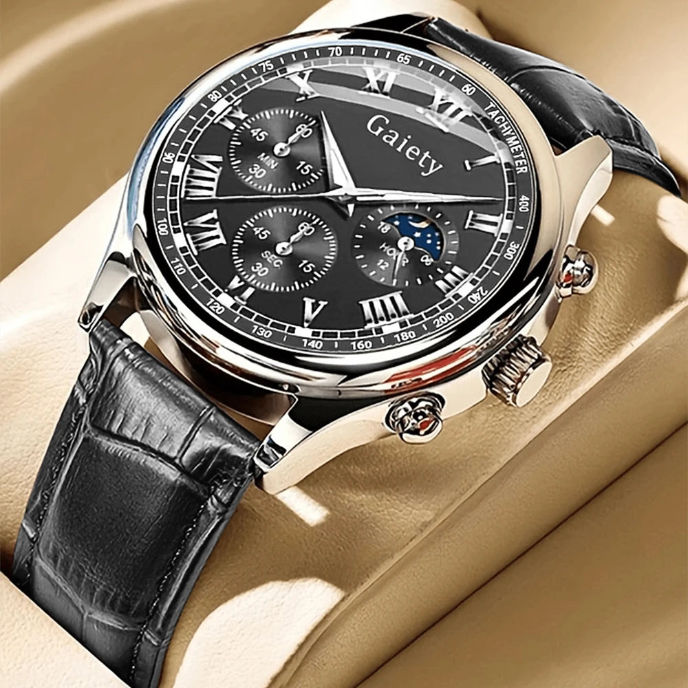 1PCS Fashion Watch Set Business Versatile Retro Quartz Watch