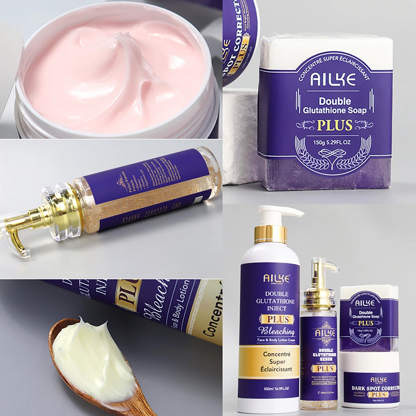 AILKE Skin Lightening Bleaching Cream, Remove Melanin, Black Spots, Cleaning, For Dark Skin, Black Skin, And Caramel Skin