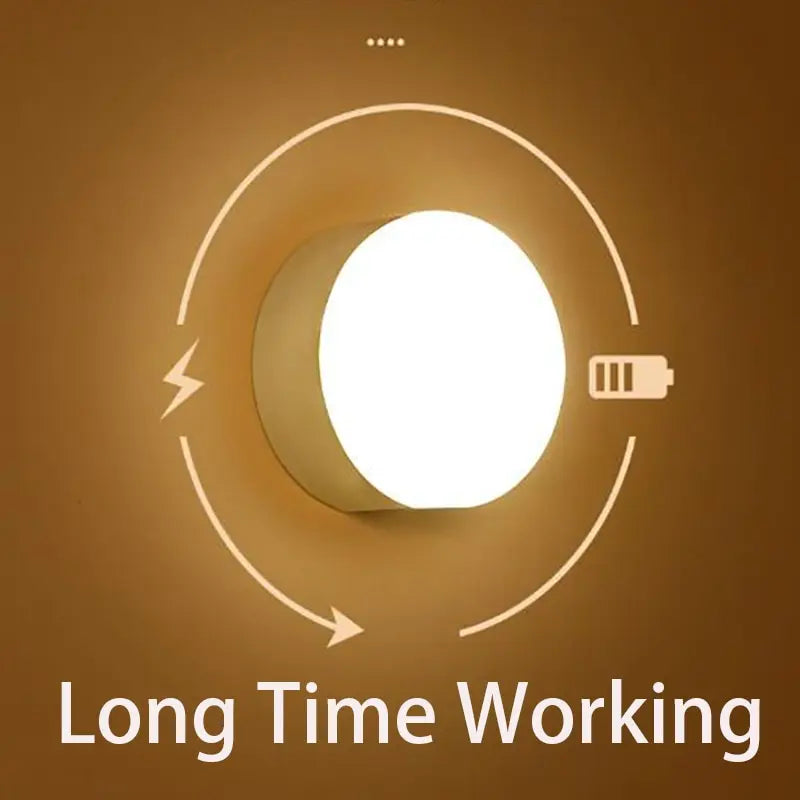LED Smart Human Body Sensor Night Lamp Automatic Lighting USB Charging