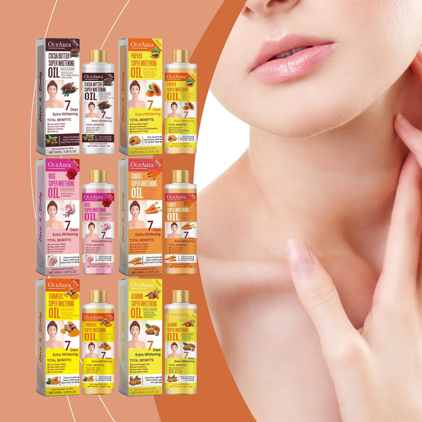 [INDUSTRY] Body Lightening Oil Remove Melanin Soothe Skin Brighten Turmeric Oils