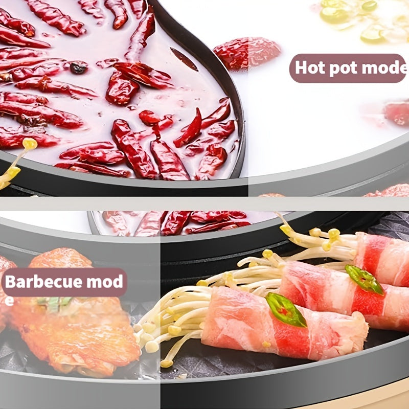 Electric Smokeless BBQ Grill and Hot Pot Duo